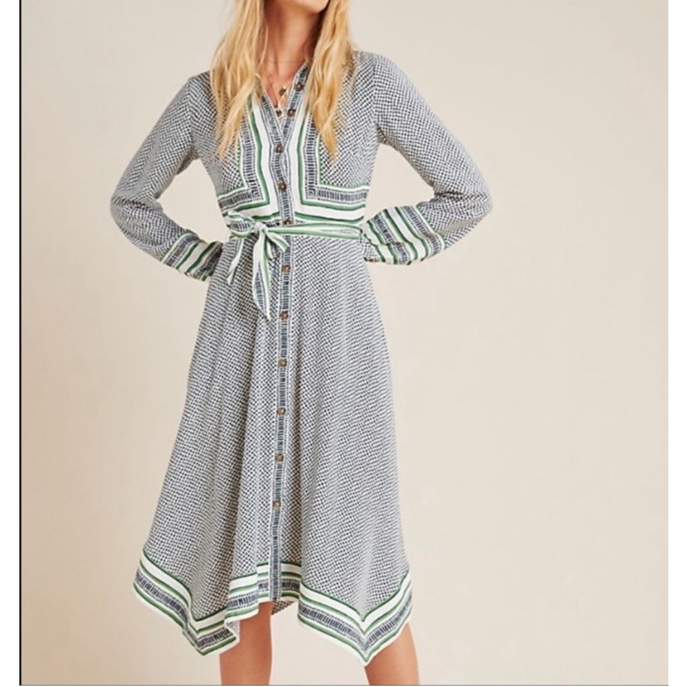 Maeve by Anthropologie Constantine midi shirt dress❤️❤️❤️❤️